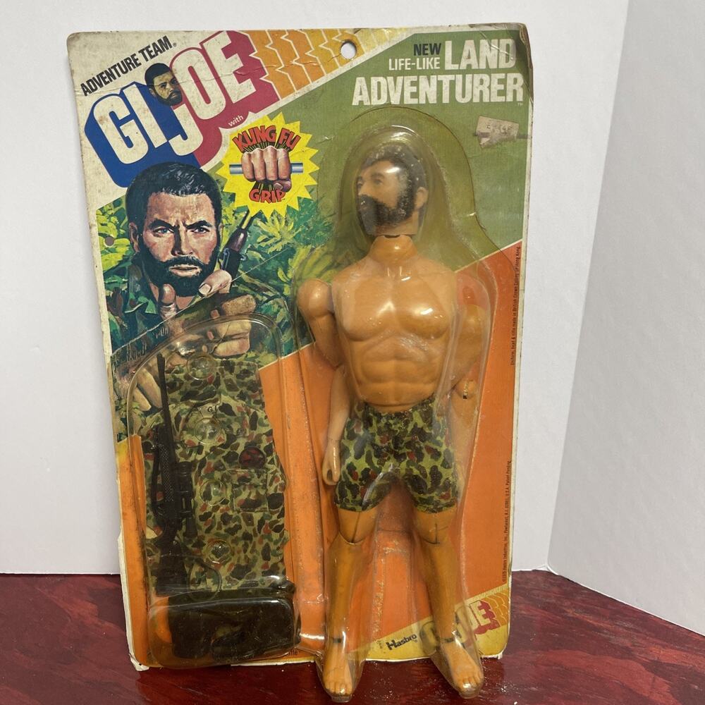 NEW Vintage 1975 Hasbro Land Adventurer GI Joe Man of Action Muscle Kung Fu Grip